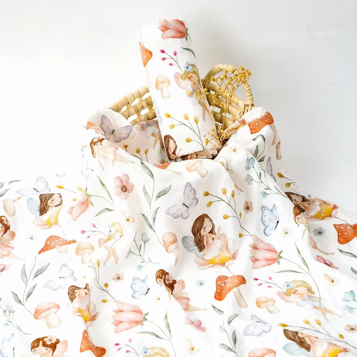 couverture bébé fleurs
