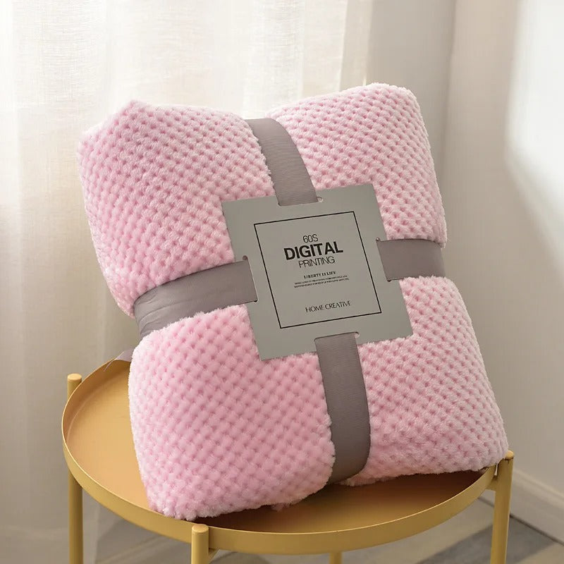 couverture bébé rose clair