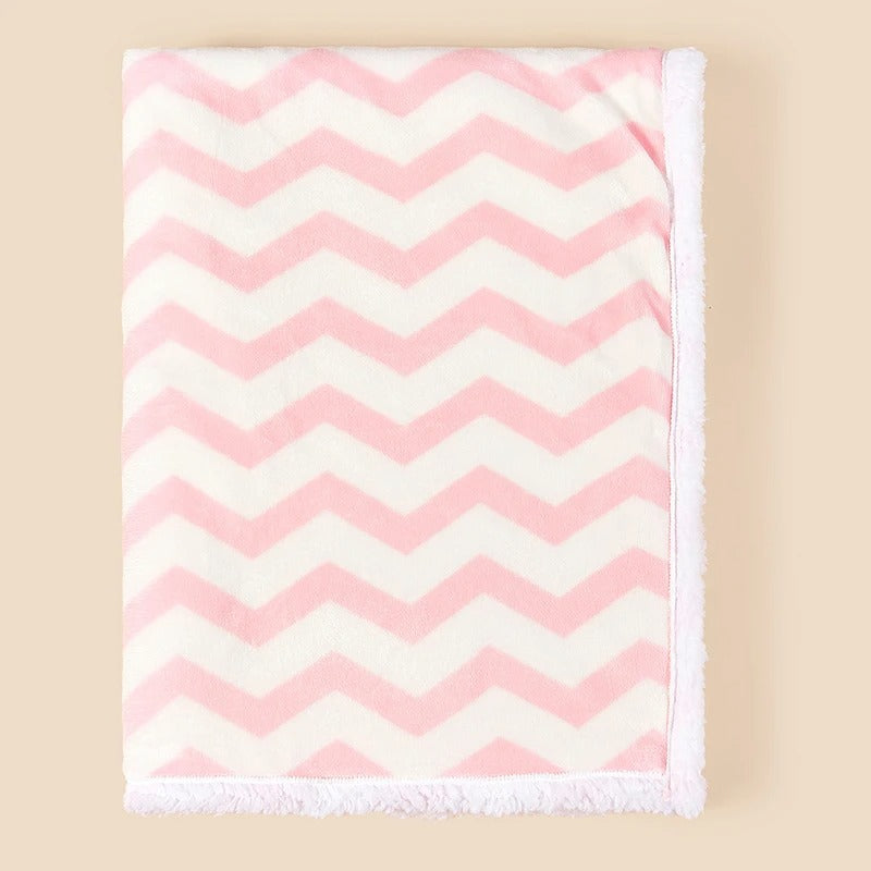 couverture bébé vagues roses
