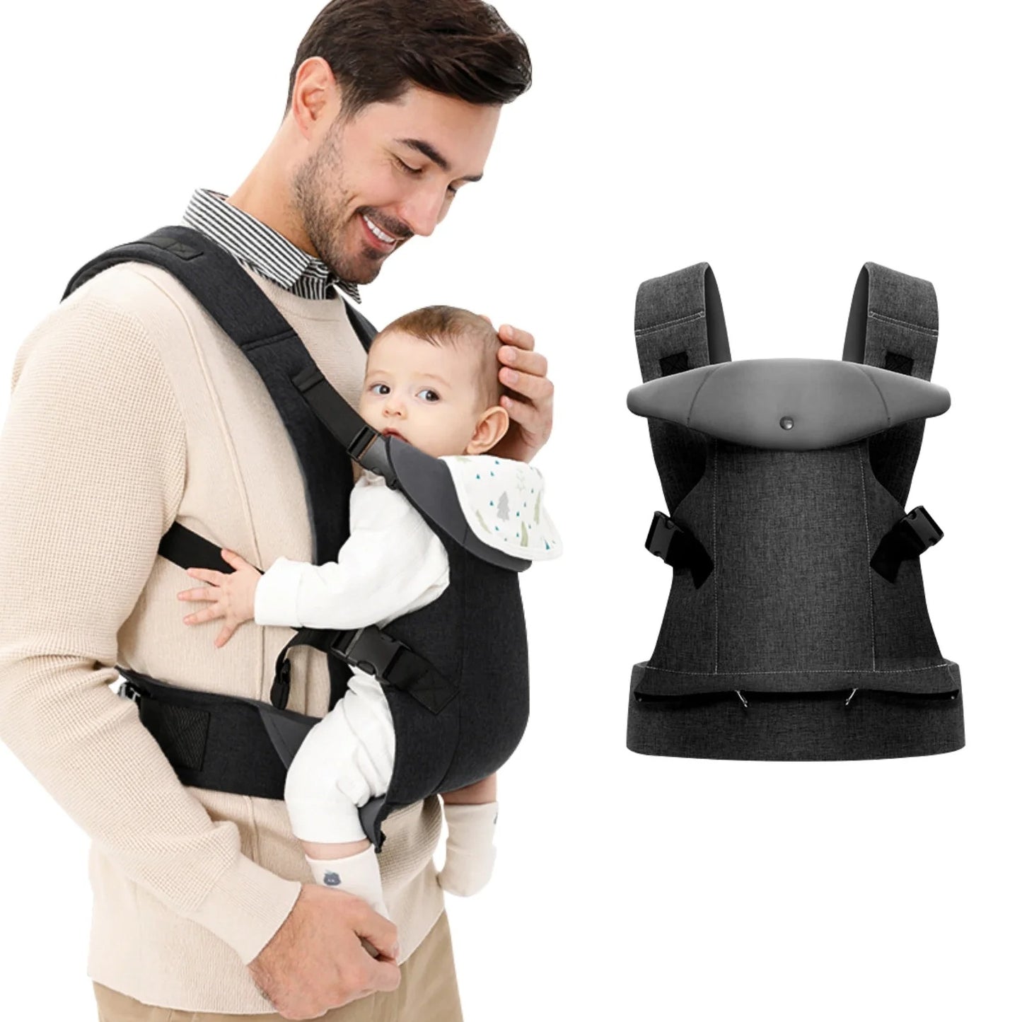 porte bébé physiologique gris fonce