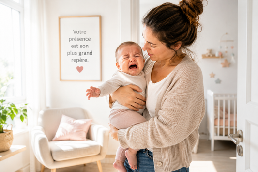 Pourquoi bébé pleure quand je quitte la pièce ? Explications - Tendre Boutchou