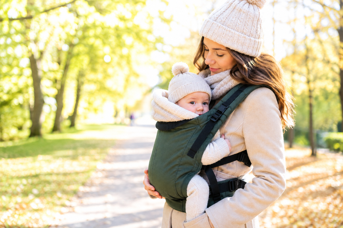 Habillet bébé dans porte bébé