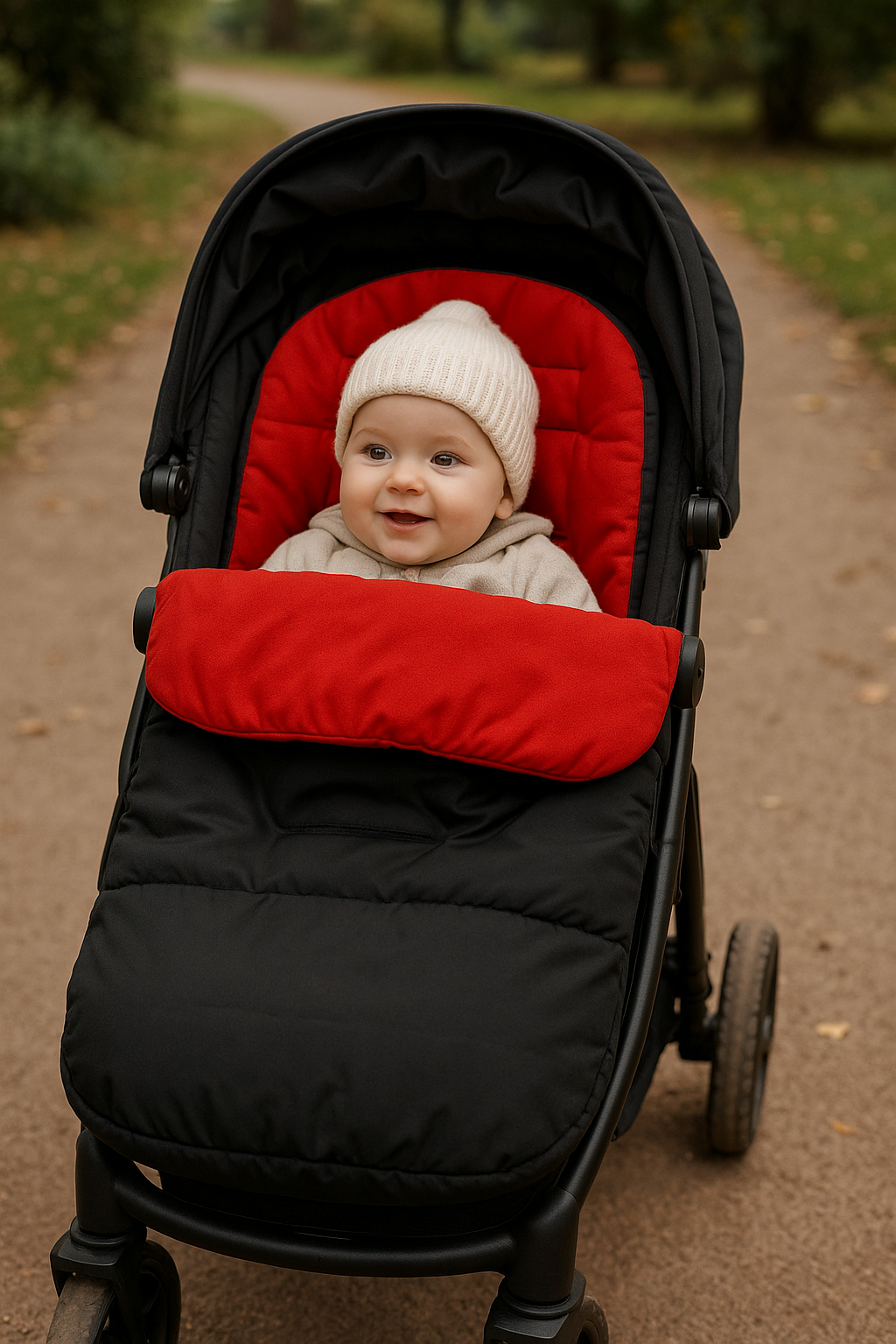 Chanceliere pour poussette rouge