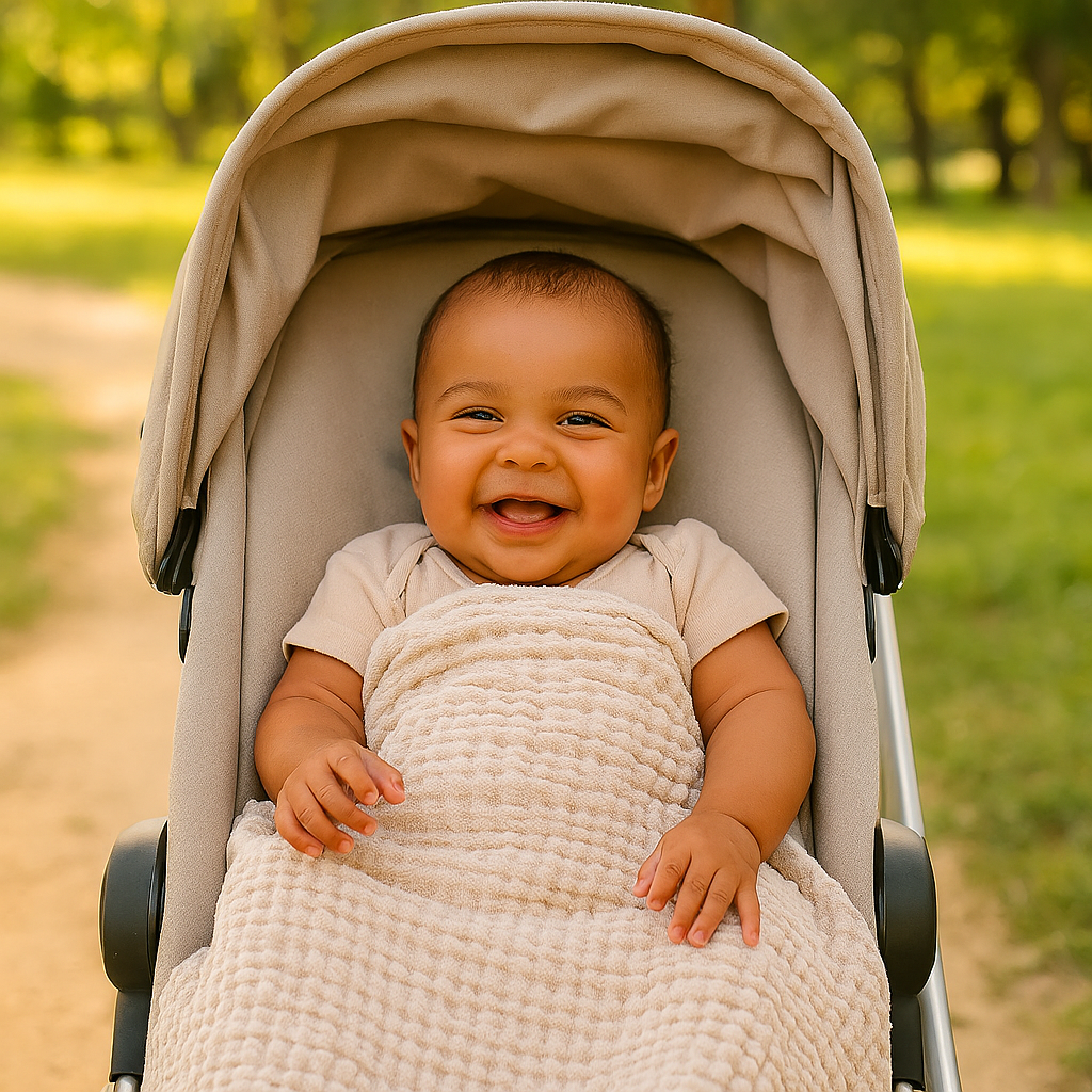 couverture bébé naissance mousseline 105×105 cm ultra douce doudela™ balade