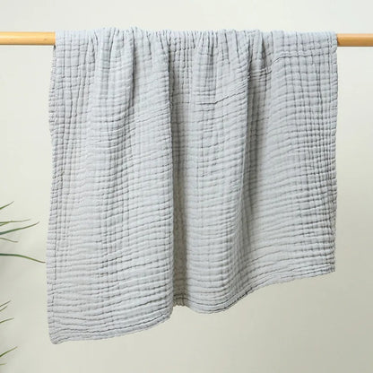 couverture bébé naissance mousseline 105×105 cm ultra douce doudela™ gris