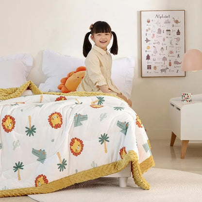 Couverture enfant minky ultra douce et chaude doucelina face