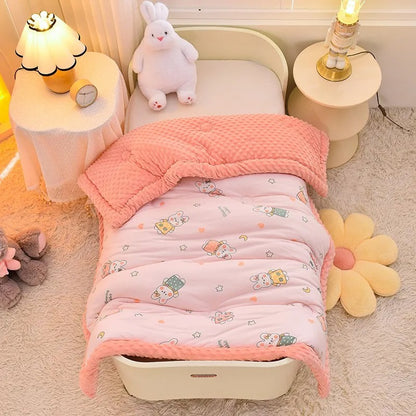Couverture enfant minky ultra douce et chaude doucelina lapin