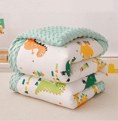 Couverture enfant minky ultra douce et chaude doucelina pliée