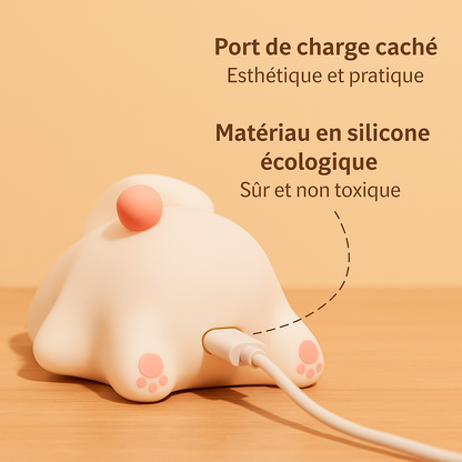 Veilleuse Lapin Bébé LED Rechargeable Silicone port de charge
