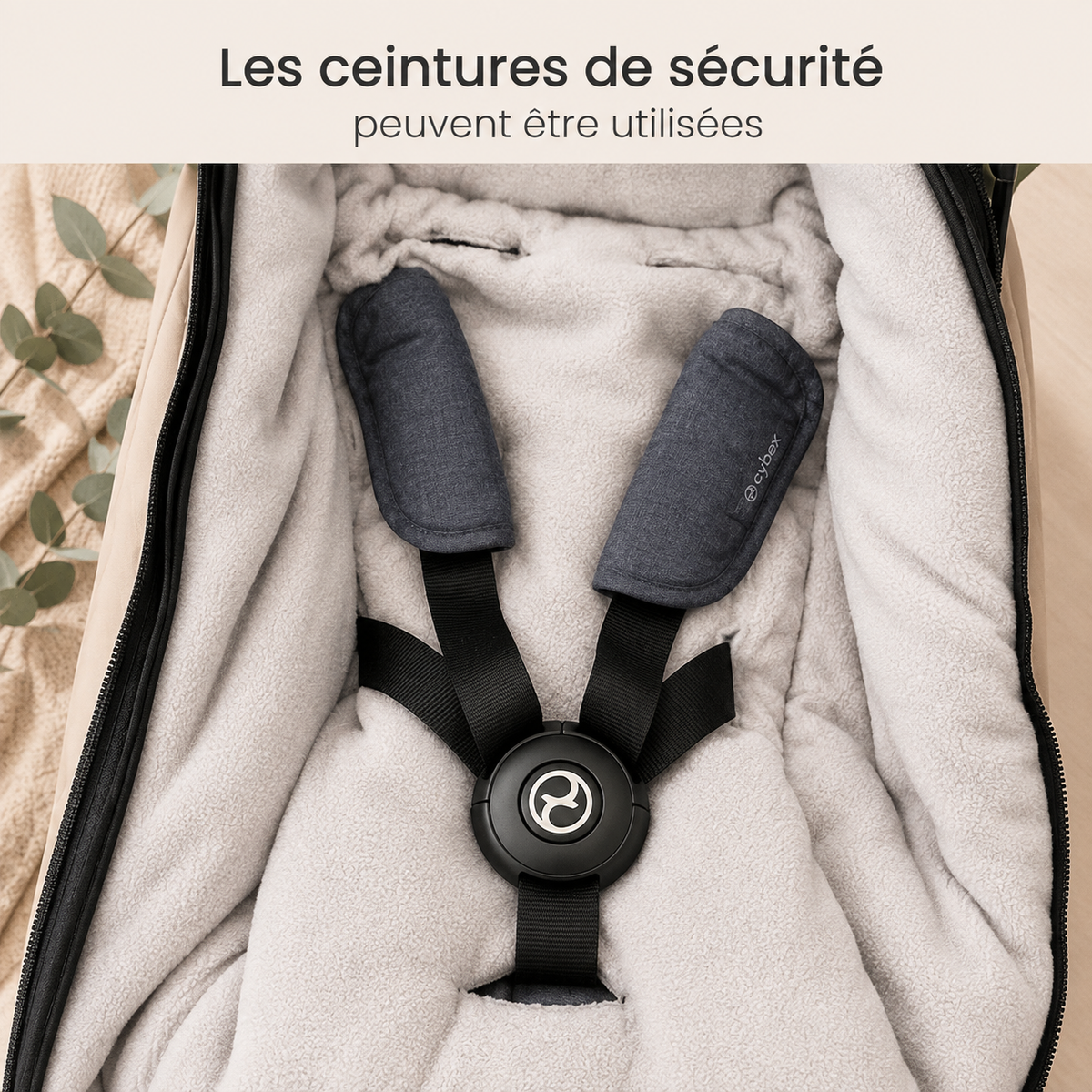 Chancelière pour Poussette Hiver Peau de Pêche | Calidou™