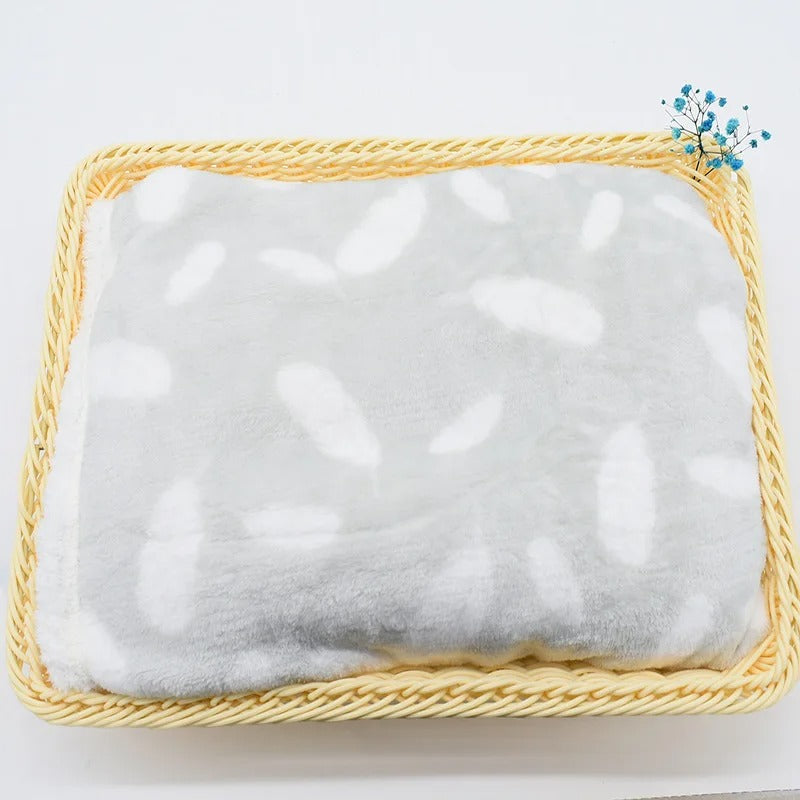 couverture bébé hiver 76x102 cm double couche polaire  Coconou plume