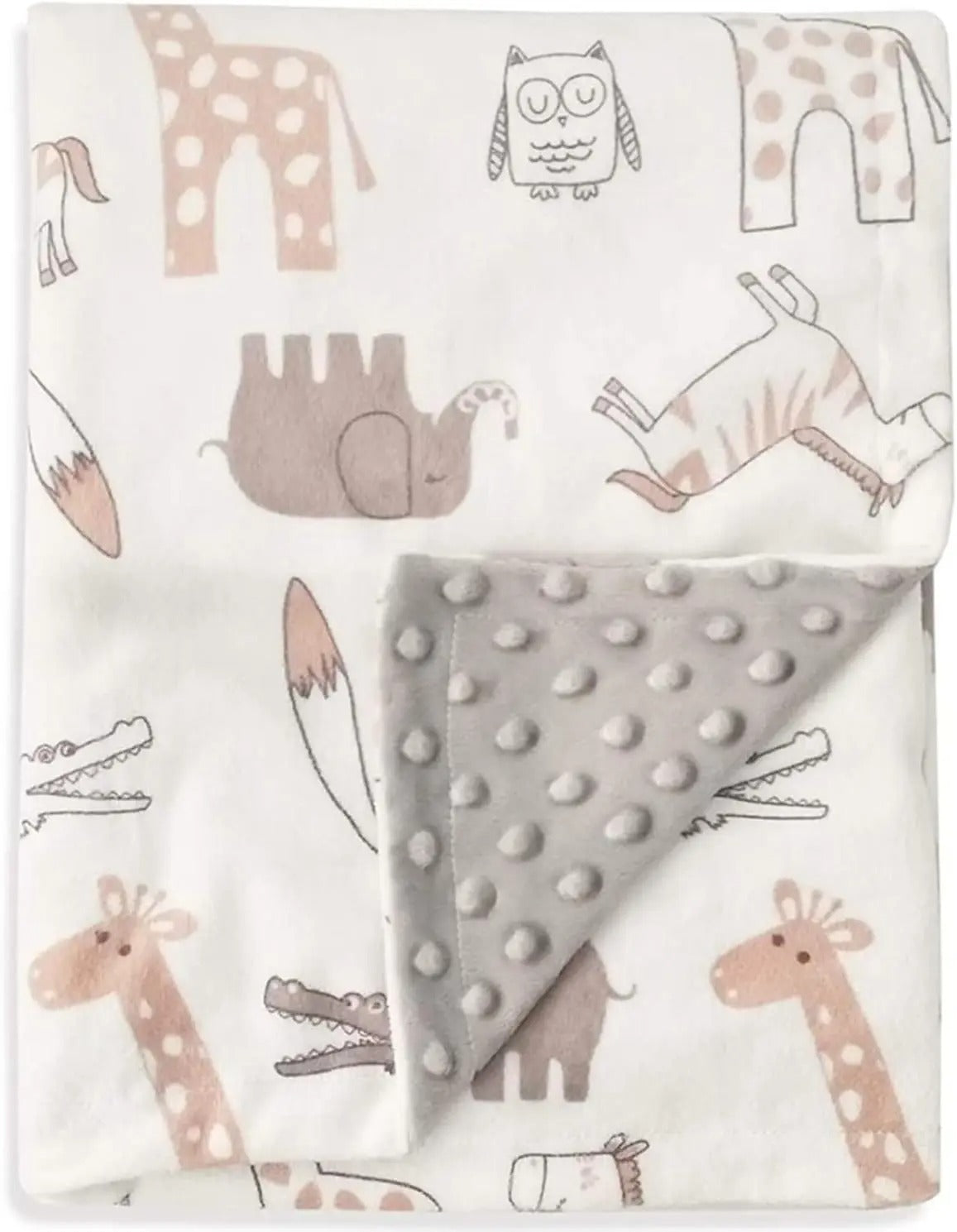 Couverture bébé minky girafe beige 100x75cm – Tendre Boutchou