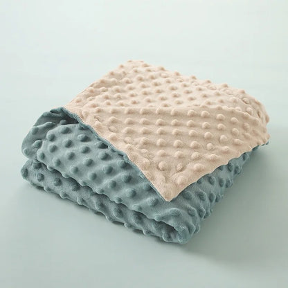 couverture bébé minky verte 100x75 cm