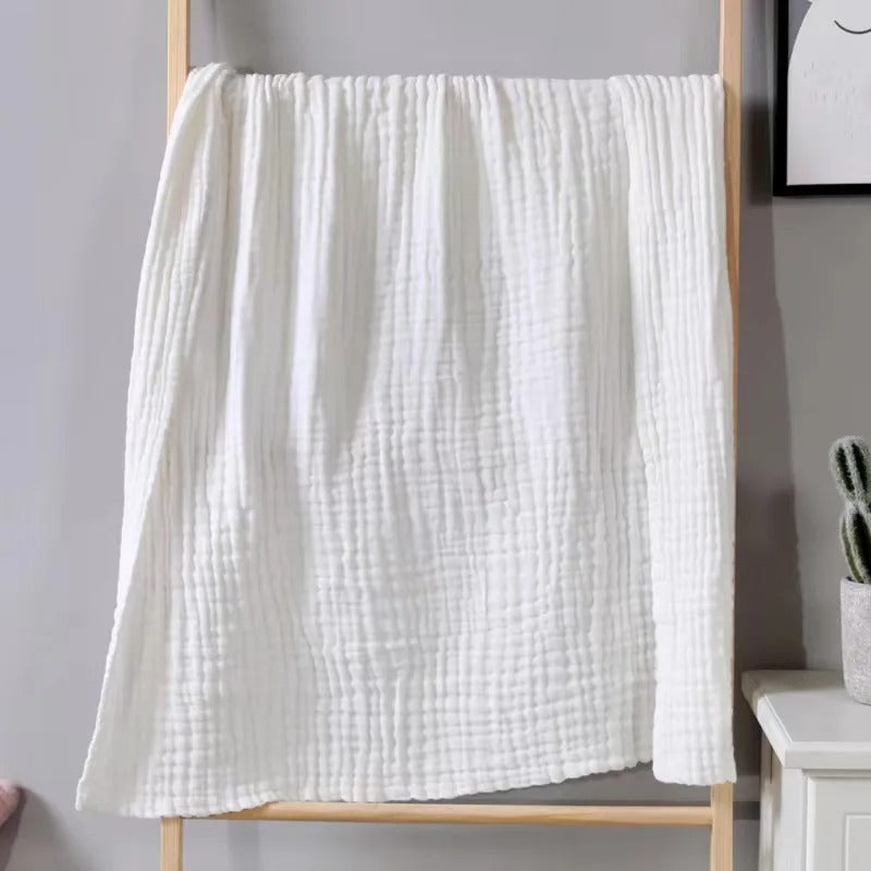couverture bébé mousseline blanc