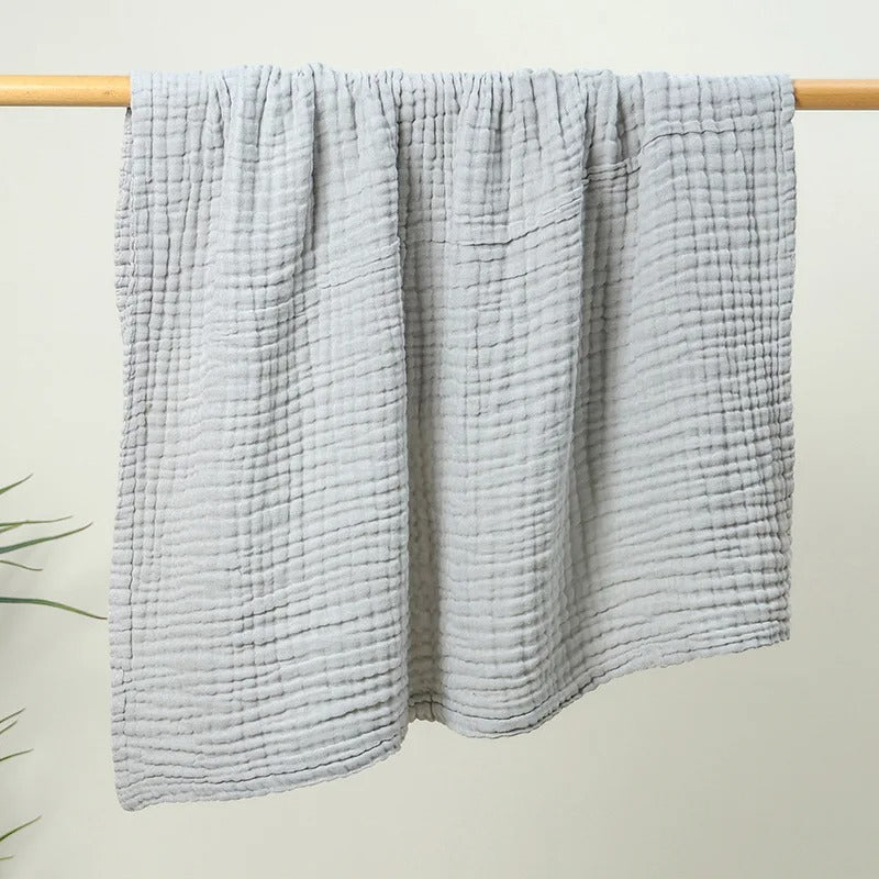 couverture bébé mousseline gris