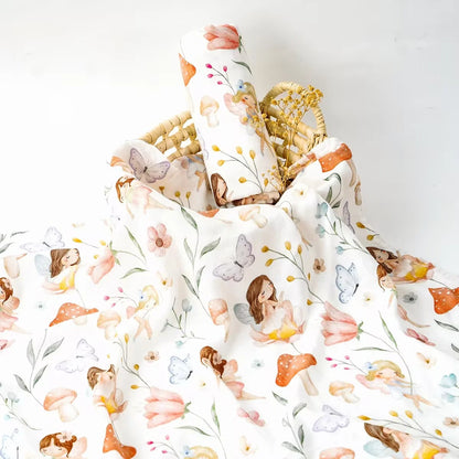 couverture bébé naissance mousseline 120x110 cm soleilla fleurs