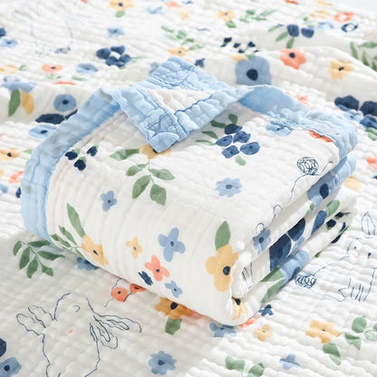 couverture bébé naissance mousseline coton 110x110 mousselina lapin