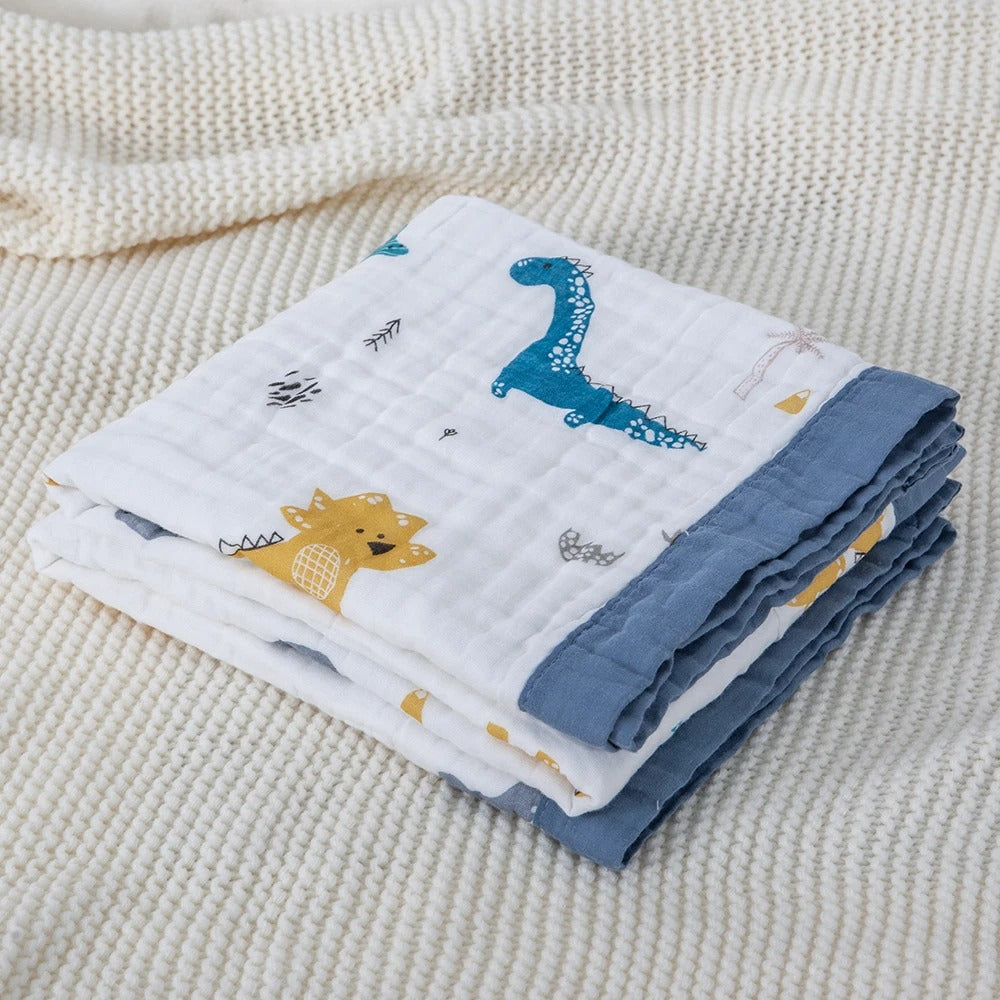 couverture bébé naissance mousseline coton 110x110 mousselina pliée