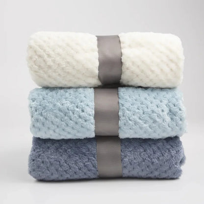 couverture bébé polaire gaufrée ultra douce doudéna couleurs
