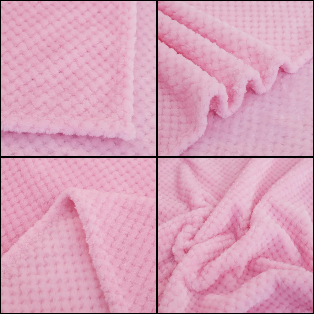 couverture bébé polaire gaufrée ultra douce doudéna texture