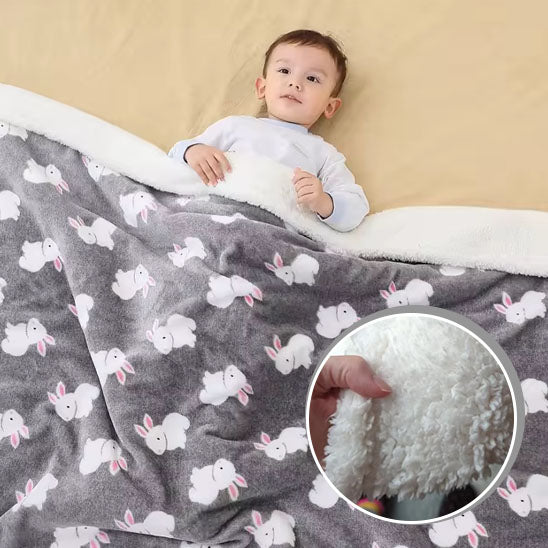 couverture bébé sieste avec couverture lapin