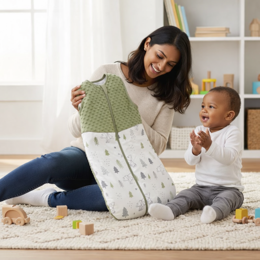 Gigoteuse Bébé 3–24 Mois TOG 1.5 en Coton Doux & Respirant Mi-Saison avec maman