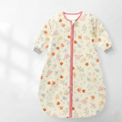 Gigoteuse Bébé 4 Saisons Coton Respirant avec Manches Amovibles 0–24 Mois fraise