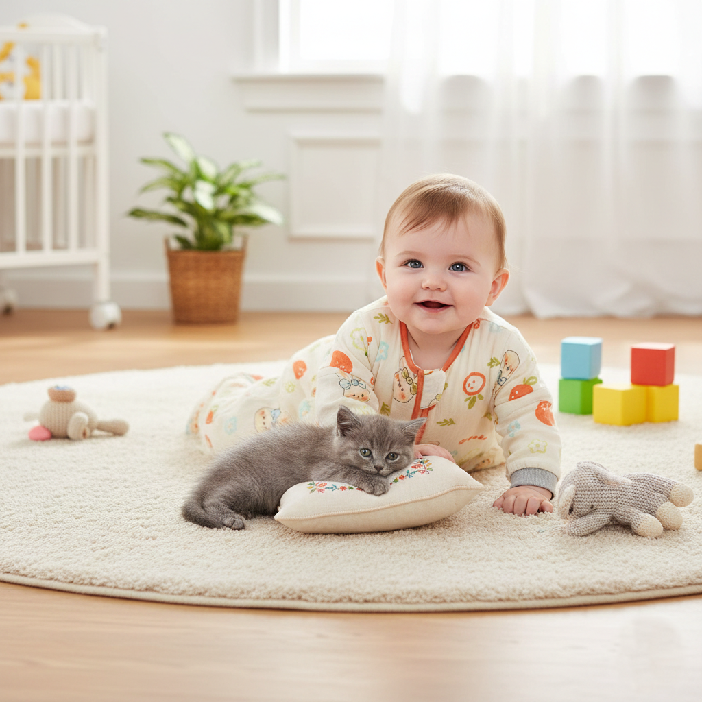 Gigoteuse Bébé 4 Saisons Coton Respirant avec Manches Amovibles 0–24 Mois salle de jeu
