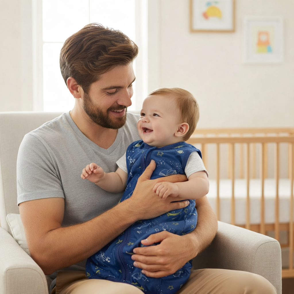 Gigoteuse Bébé Été TOG 1.0 en Coton Léger Respirant 3–18 Mois avec papa