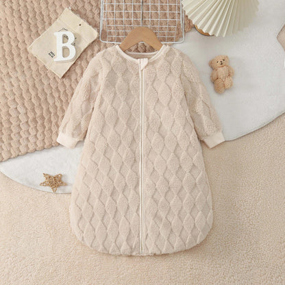 Gigoteuse Bébé Hiver Manches Longues en Peluche Douce 1–9 Mois présentation