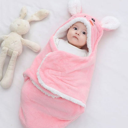 Nid d’Ange Bébé Hiver Douillet à Motifs Animaux rose
