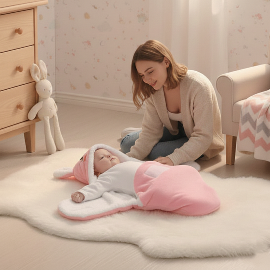 Nid d’Ange Bébé Hiver Douillet à Motifs Animaux | Calidoux™