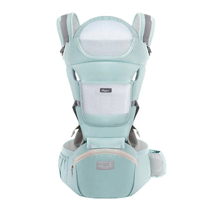 porte bébé physiologique bleu