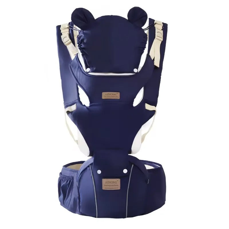 porte bébé physiologique bleu
