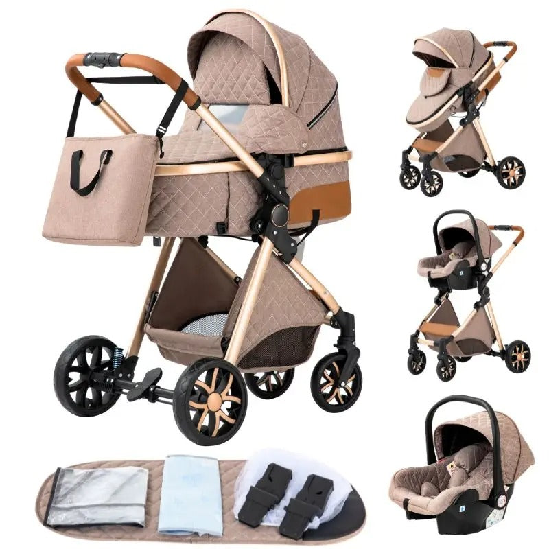 poussette bébé beige