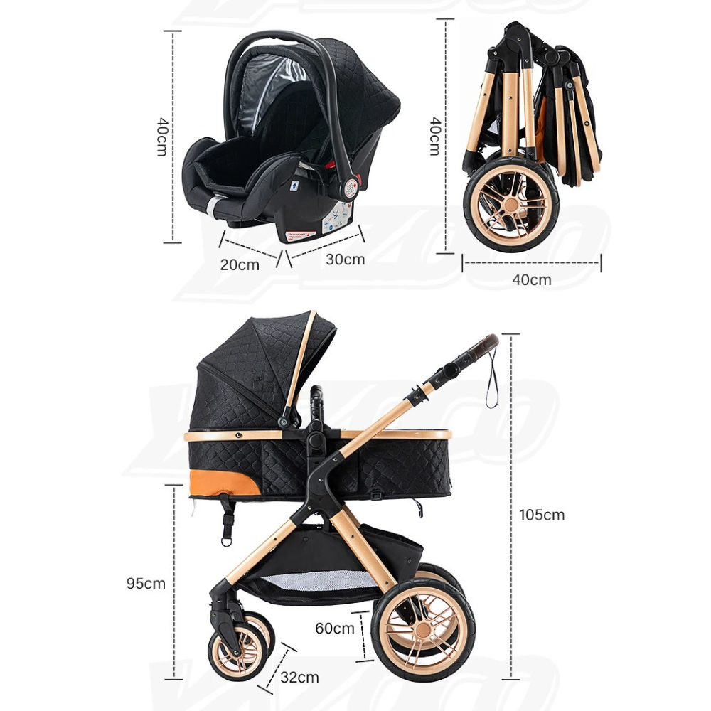 poussette bébé dimensions