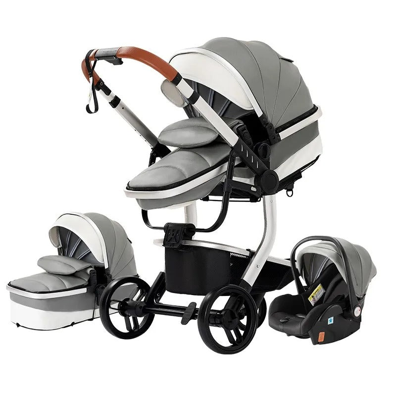 poussette bébé gris