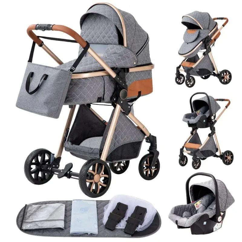poussette bébé gris