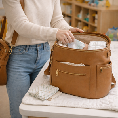 Sac à Dos à Langer Bébé – Grande Capacité, Poches Isothermes et Matelas rangements