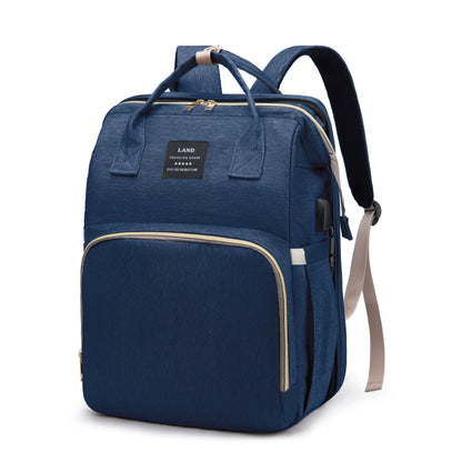 sac à dos à langer bleu
