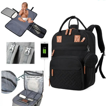 sac à dos à langer noir