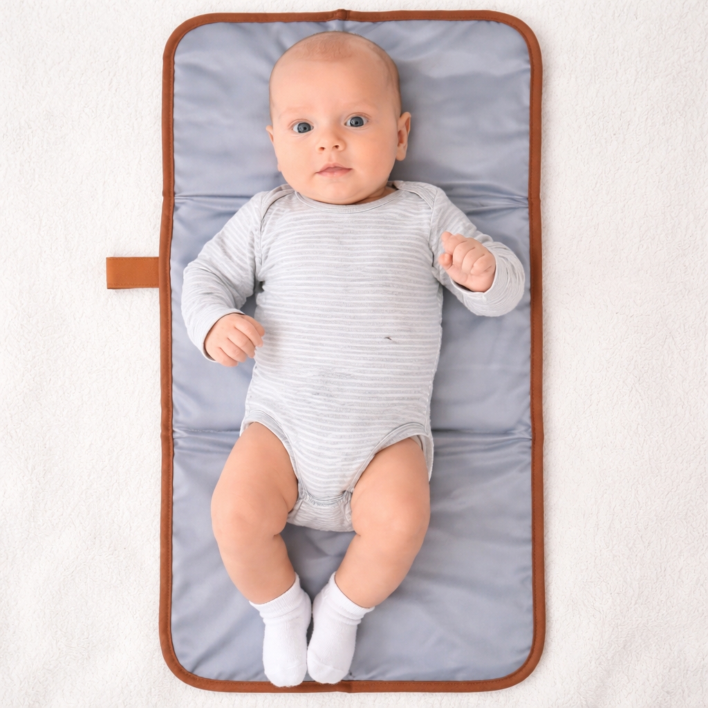 Sac à Langer à Dos Simili Cuir Grande Capacité Trolley changement