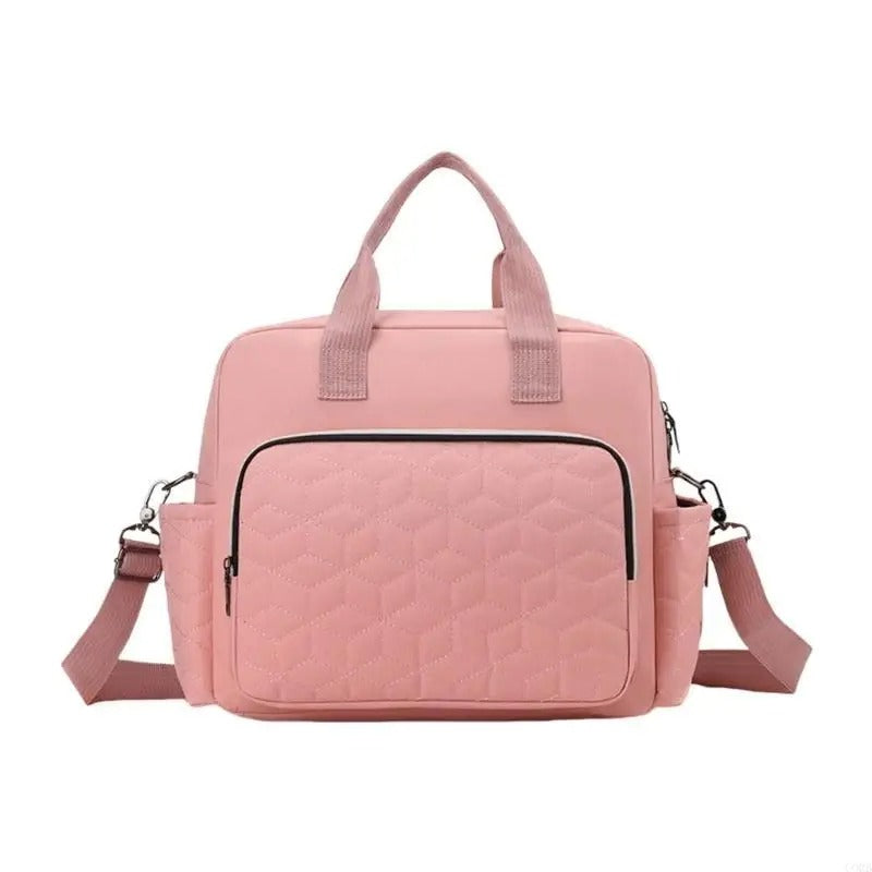 Sac à Langer Bébé Grande Capacité avec Poches Isothermes rose