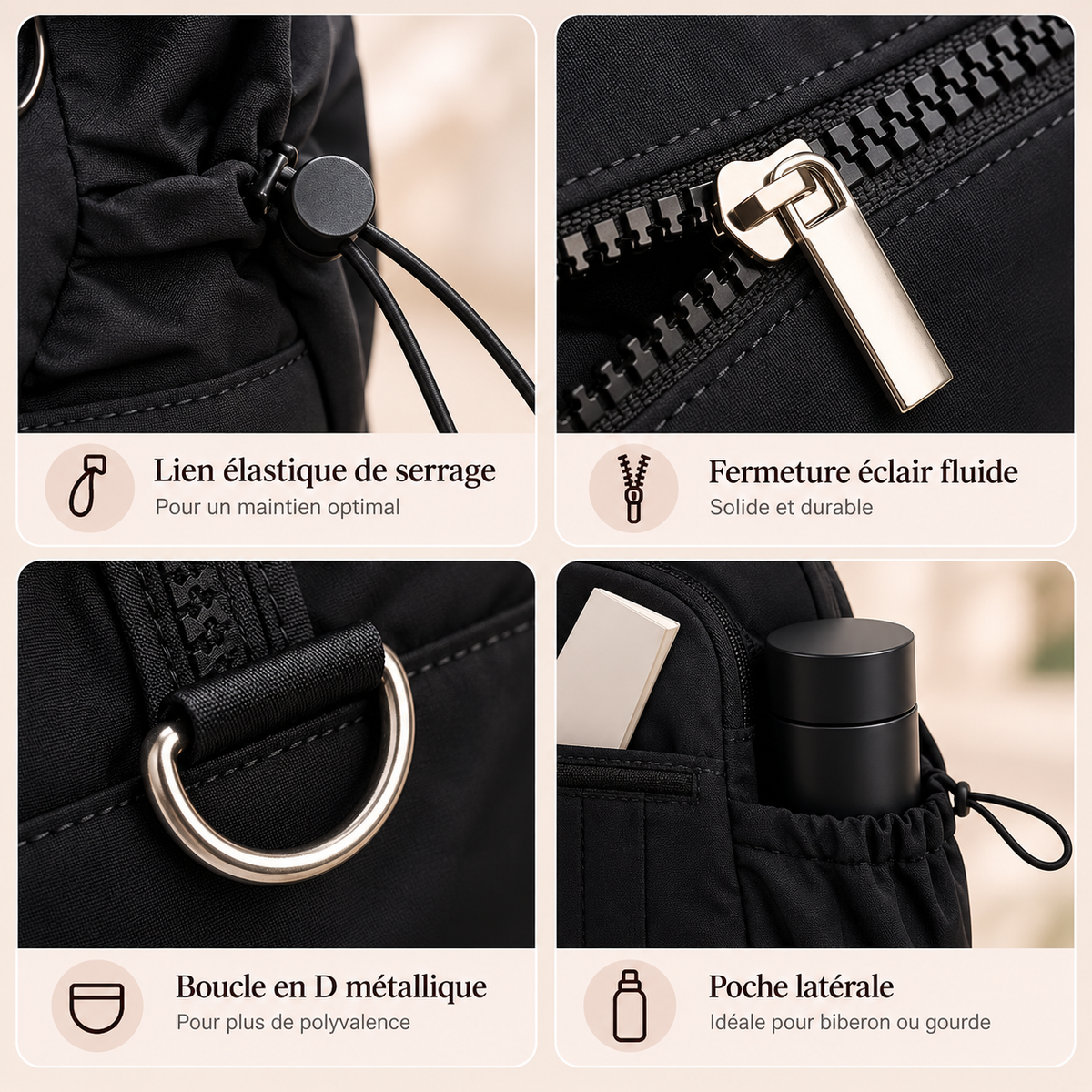 Sac à Langer Bébé Léger Multi Poches Quotidien | Nubéa™