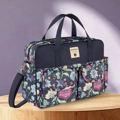 sac à langer fleurs violettes