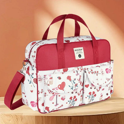 sac à langer rose rouge