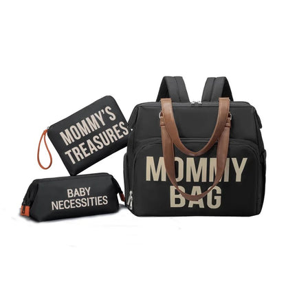 Sac à Langer à Dos Isotherme Bébé Multifonction mommy bag noir