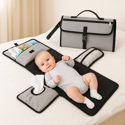 tapis à langer nomade avec bébé