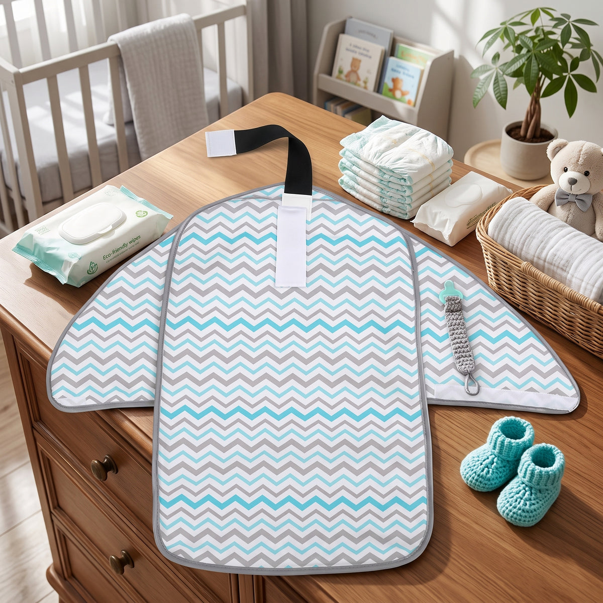 Tapis à Langer Portable Imperméable Rabats Latéraux | Cocozip™