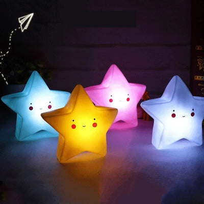 veilleuse étoile Starou 4 coloris bleu blanc jaune rose